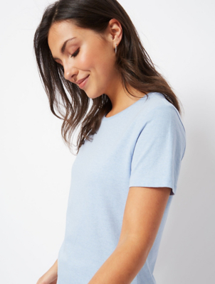 pastel blue crew neck