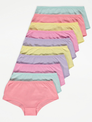 Pastel Short Knickers 10 Pack
