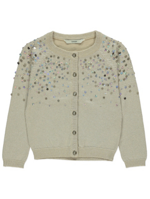 girls gold cardigan
