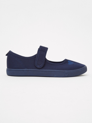 ladies navy blue plimsolls