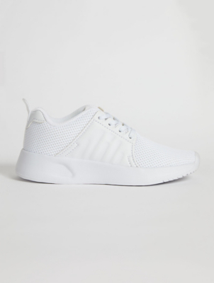 white mesh trainers