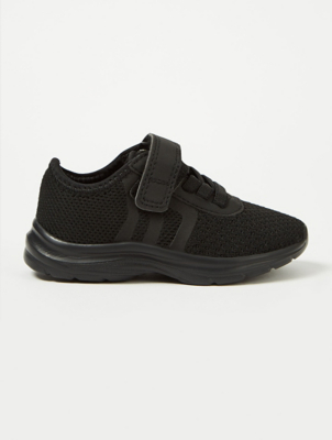 black trainers with straps