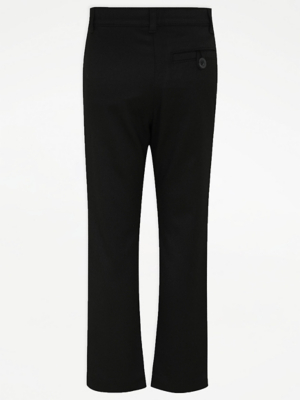 boys black skinny school trousers