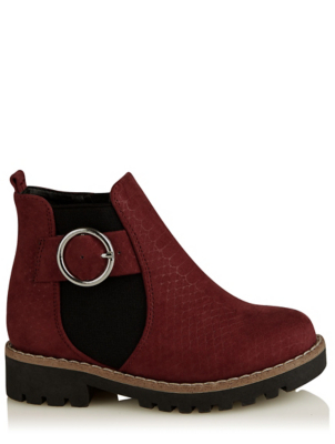 asda burgundy boots