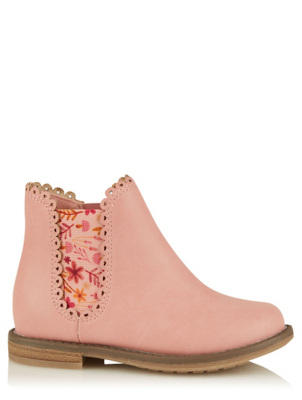 pink chelsea boots