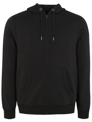 soft black zip up hoodie