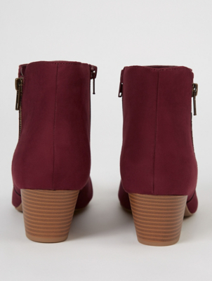 asda burgundy boots