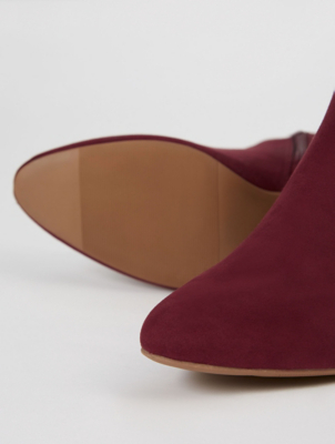 asda burgundy boots