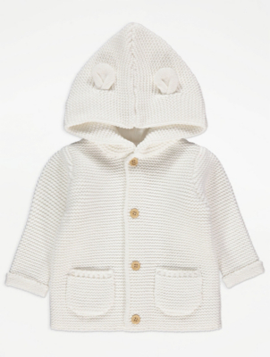 hooded baby cardigan