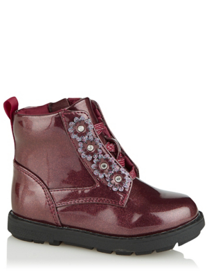 asda burgundy boots