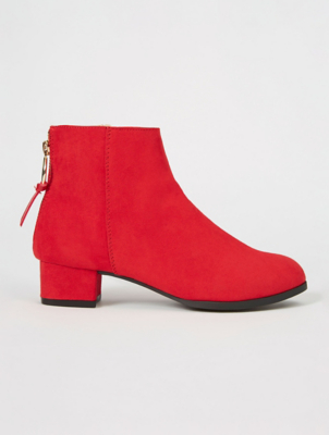 red suede shoe boots