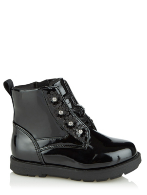 asda black ankle boots