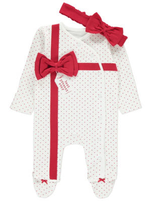 asda christmas baby grow