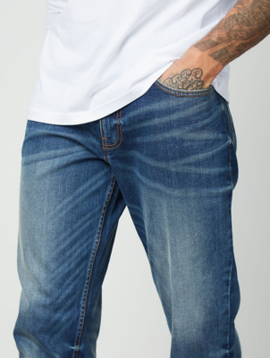 mens elasticated waist jeans asda