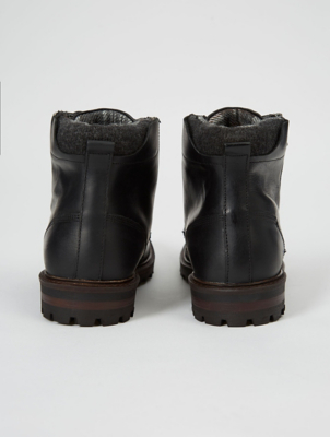 asda mens boots black