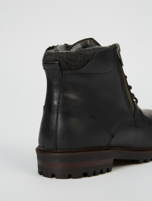 asda mens boots black