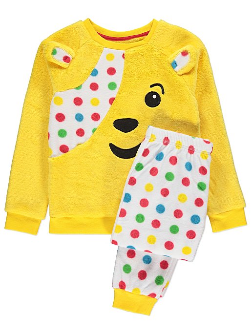 Yellow Children In Need Pudsey Bear Pyjamas Kids George At Asda