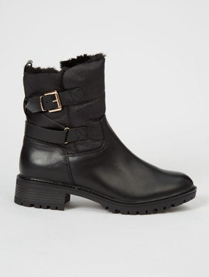 lined biker boots