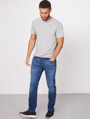 slim tapered stretch jeans