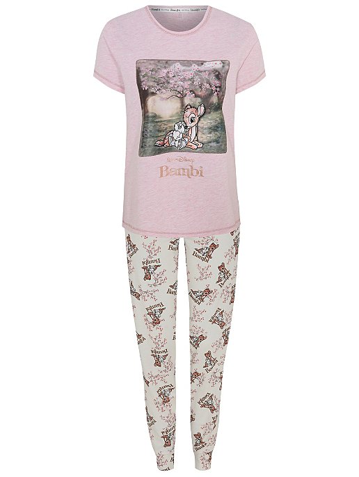 Disney Bambi Ladies Thumper Short Sleeve Pjs Pyjama Set