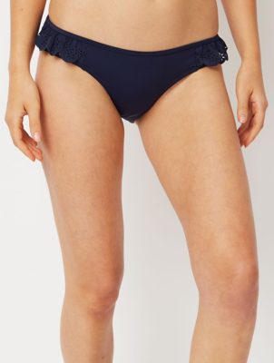 navy high leg bikini bottoms