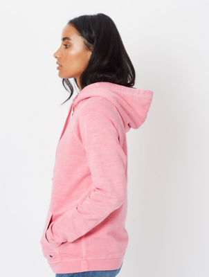 pink zip through hoodie