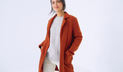 Burnt Orange Longline Coatigan | Women 