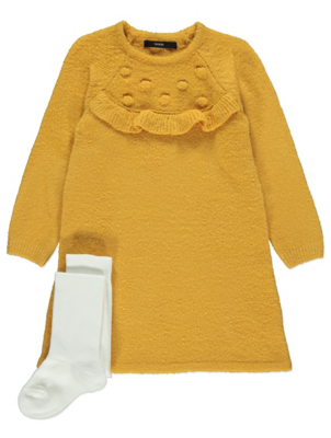 mustard yellow jumper dress