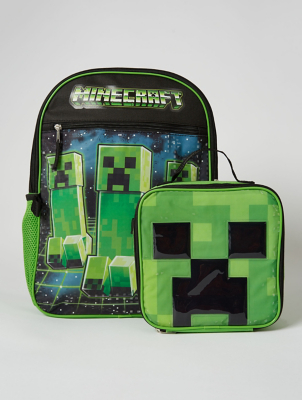 minecraft backpack and lunch bag