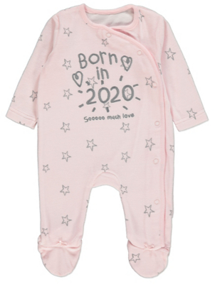 asda baby girl sleepsuits