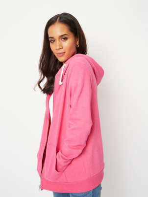 pink zip up hoodie