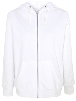 white hoodie zip up womens
