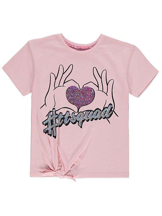 Hearts By Tiana Pink Swipe Sequin Tt Squad T Shirt