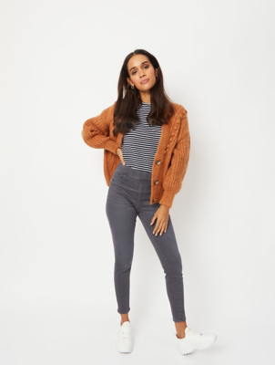 grey denim jeggings