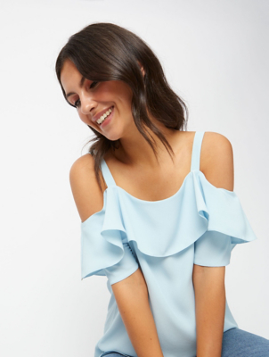 asda black cold shoulder top