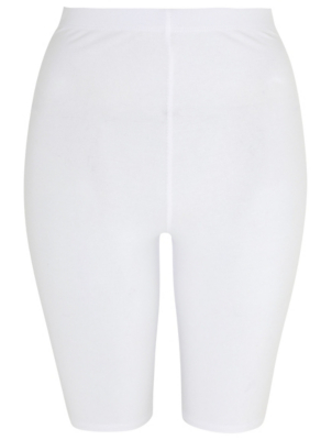 white cotton cycling shorts womens