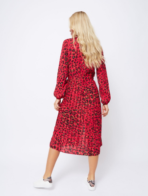 red animal print dress asda