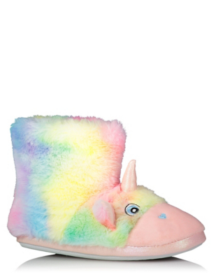 unicorn slippers rainbow