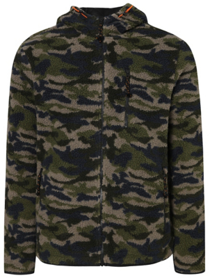 camo fleece zip up