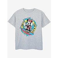 Minnie Mouse Brave the Wave Girls Grey T-Shirt | Kids | George at ASDA