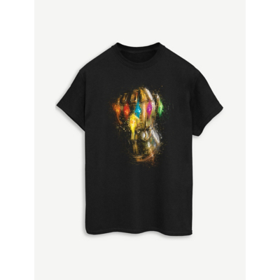 George NW2 Avengers Endgame Infinity Gauntlet Splatter T-Shirt - Black