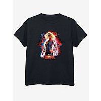 Captain Marvel Poster Black Unisex T-Shirt | Collections | George at ASDA