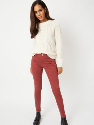 rust skinny jeans