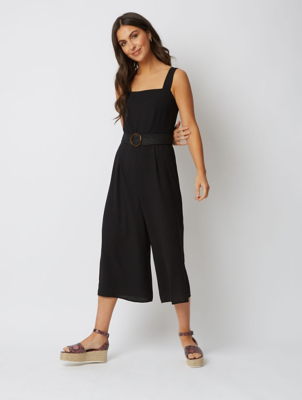 ladies black culotte jumpsuit