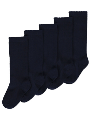 kids navy knee high socks