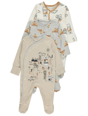 asda baby boy sleepsuits