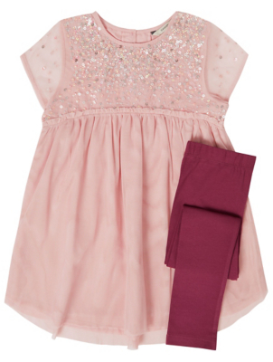 baby pink mesh dress