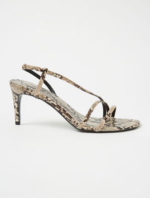 cream barely there sandals