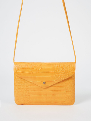 mustard croc bag