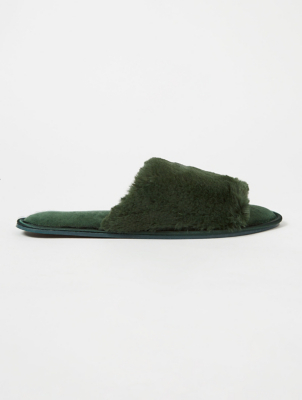 dark green slippers